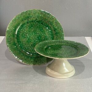 Abigails Fine Stoneware Bali large Cake Plate